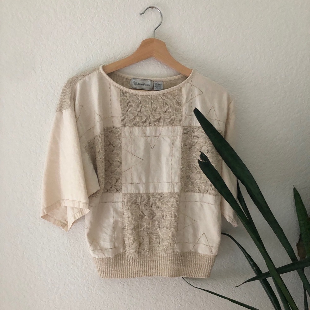 Vintage Patchwork Linen Top - image 1